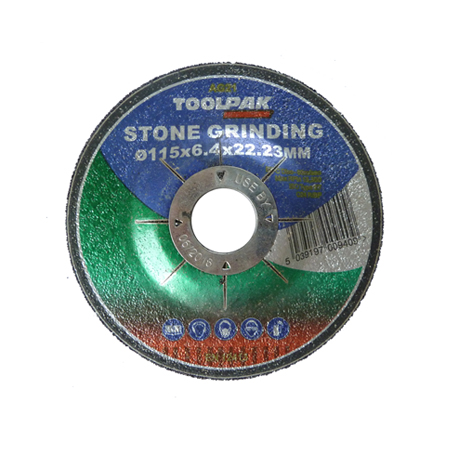 Stone Grinding Disc DPC 115mm x 6.4mm x 22.23mm ( Pack of 25 ) Toolpak Stone Grinding Disc DPC 115mm x 6.4mm x 22.23mm ( Pack of 25 ) Toolpak