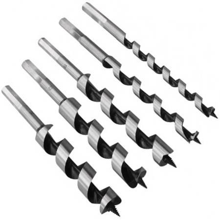 Auger Bit Set 5 Piece Hex Shank Toolpak 