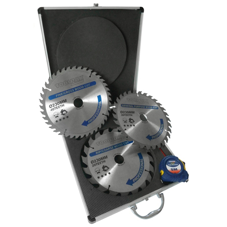 TCT Saw Blade Set 230mm x 30mm Toolpak TCT Saw Blade Set 230mm x 30mm Toolpak