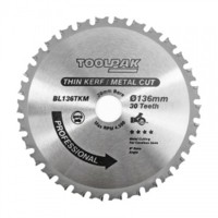 Cordless TCT Thin Kerf Metal Cut Saw Blade 136mm x 20mm x 30T Toolpak  Thumbnail