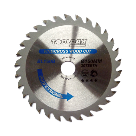 TCT Circular Saw Blade 150mm x 20mm x 30T Professional Toolpak TCT Circular Saw Blade 150mm x 20mm x 30T Professional Toolpak