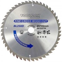 TCT Circular Saw Blade 250mm x 30mm x 48T Professional Toolpak 