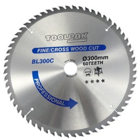 TCT Table Saw Blade 300mm x 30mm x 60T Toolpak 