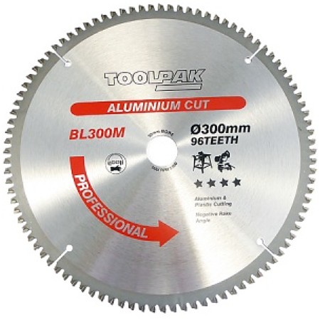 TCT Aluminium Saw Blade 300mm x 30mm x 96T Toolpak 