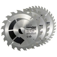 TCT Saw Blade Set 184mm x 30mm Pack of 3 Toolpak  Thumbnail