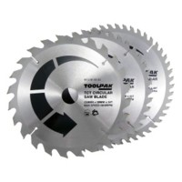 TCT Saw Blade Set 230mm x 30mm Pack of 3 Toolpak 