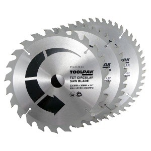 TCT Saw Blade Set 235mm x 30mm Pack of 3 Toolpak 