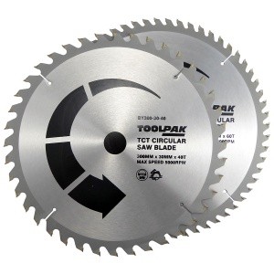 TCT Saw Blade Set 300mm x 30mm Pack of 2 Toolpak 