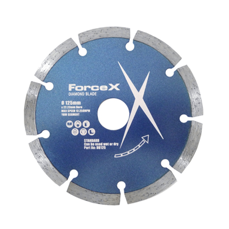 Diamond Blade 125mm x 22.23mm 7mm Segment Force X 