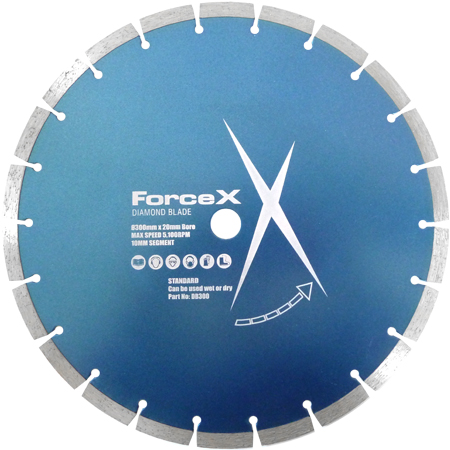 Diamond Blade 300mm x 20mm General Purpose 10mm Segment Force X Diamond Blade 300mm x 20mm General Purpose 10mm Segment Force X