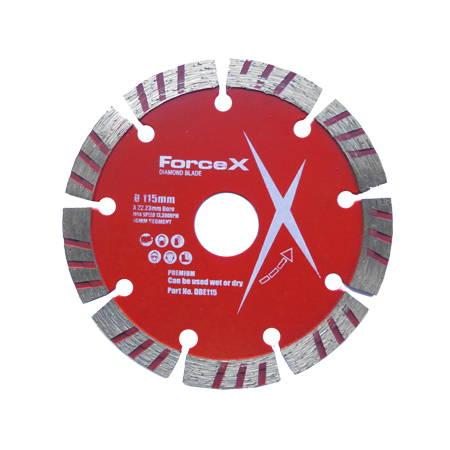 Diamond Blade 115mm x 22.23mm 10mm Turbo Segment Force X Diamond Blade 115mm x 22.23mm 10mm Turbo Segment Force X