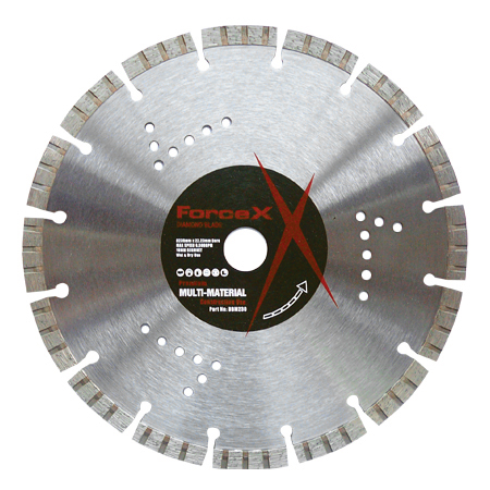 Diamond Blade 230mm x 22.23mm Multi-Material 10mm Turbo Segment Force X 