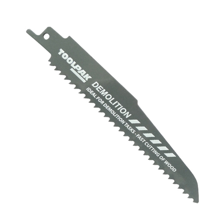 Reciprocating Saw Blade 150mm 6 TPI Demolition Wood Pack of 3 Reciprocating Saw Blade 150mm 6 TPI Demolition Wood Pack of 3