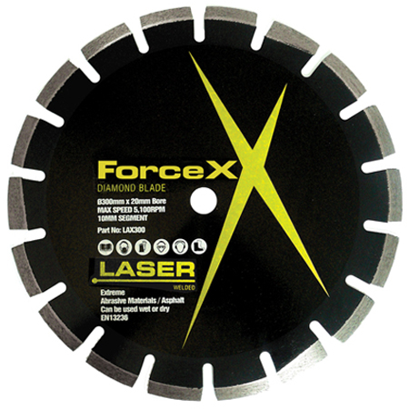 Diamond Blade 300mm x 20mm Asphalt 10mm Segment Force X Diamond Blade 300mm x 20mm Asphalt 10mm Segment Force X