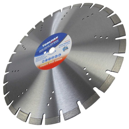450mm x 25.4mm Asphalt/Concrete Cut Diamond Blade 13mm