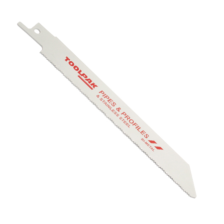 Reciprocating Saw Blade Metal 150mm 18tpi Thin Cut Pack of 5 Toolpak Reciprocating Saw Blade Metal 150mm 18tpi Thin Cut Pack of 5 Toolpak