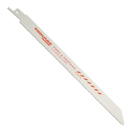 Reciprocating Saw Blade Metal 200mm 18tpi Thin Profile Cut Pack of 5 Toolpak Reciprocating Saw Blade Metal 200mm 18tpi Thin Profile Cut Pack of 5 Toolpak