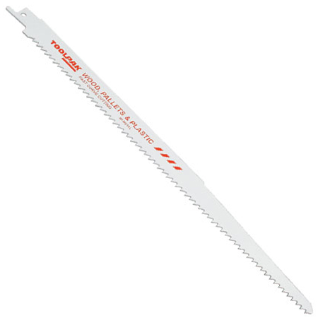 Toolpak 300mm 6tpi Fast Curve Cut Reciprocating Saw Blade Metal/Wood Pack of 5 