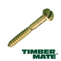 Woodscrews Brass Slotted Round Head