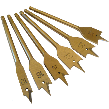 Flat Bit Set 6 Piece TiN Coated Toolpak  