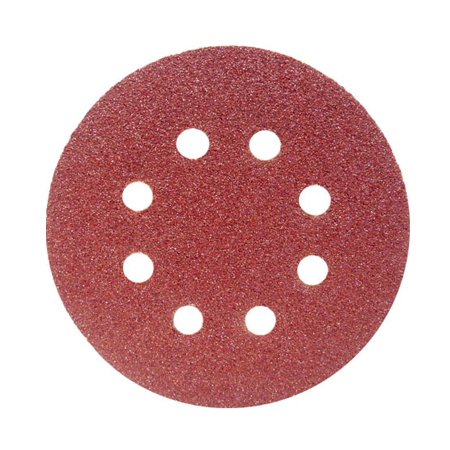 Sanding Disc 125mm 40 Grit 8 Hole Pack of 10 Toolpak 