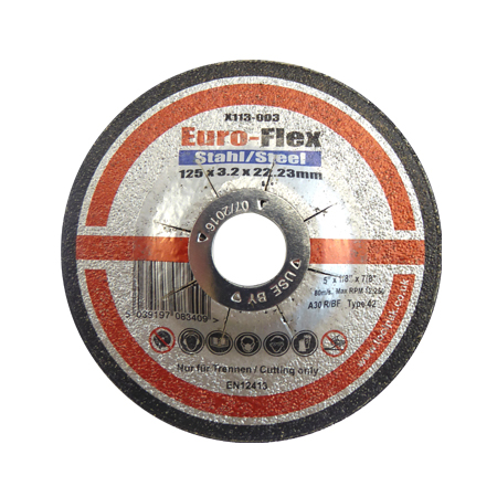 Euroflex Cutting Disc Metal 125mm x 3.0mm x 22mm DPC ( Pack of 25 ) 