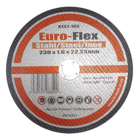 Euroflex Thin Inox Cutting Disc Stainless Steel230mm x 1.8mm x 22.23mm ( Pack of 25 ) Euroflex Thin Inox Cutting Disc Stainless Steel230mm x 1.8mm x 22.23mm ( Pack of 25 )