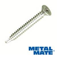 Self Tapping Screw Steel Zinc Plated Phillips Countersunk Self Drill Point End