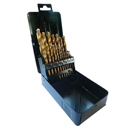 TiN Coated Drill Set 19 Piece Toolpak 